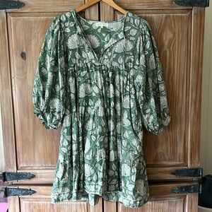 Marea Green Floral Women's Dress